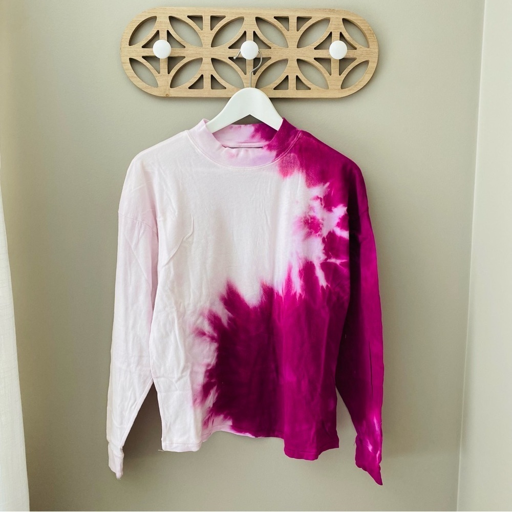 Urban Outfitters Tie Dye Long Sleeve Top Pink Sz XS